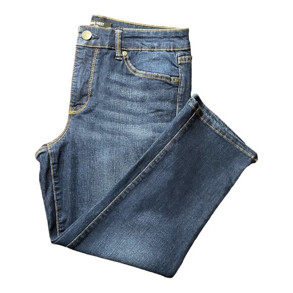 Nine West Denim - Nine West Womens Jeans Size 6 Chrystie Capri Denim Dark Blue Mid Rise